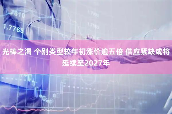 光棒之渴 个别类型较年初涨价逾五倍 供应紧缺或将延续至2027年